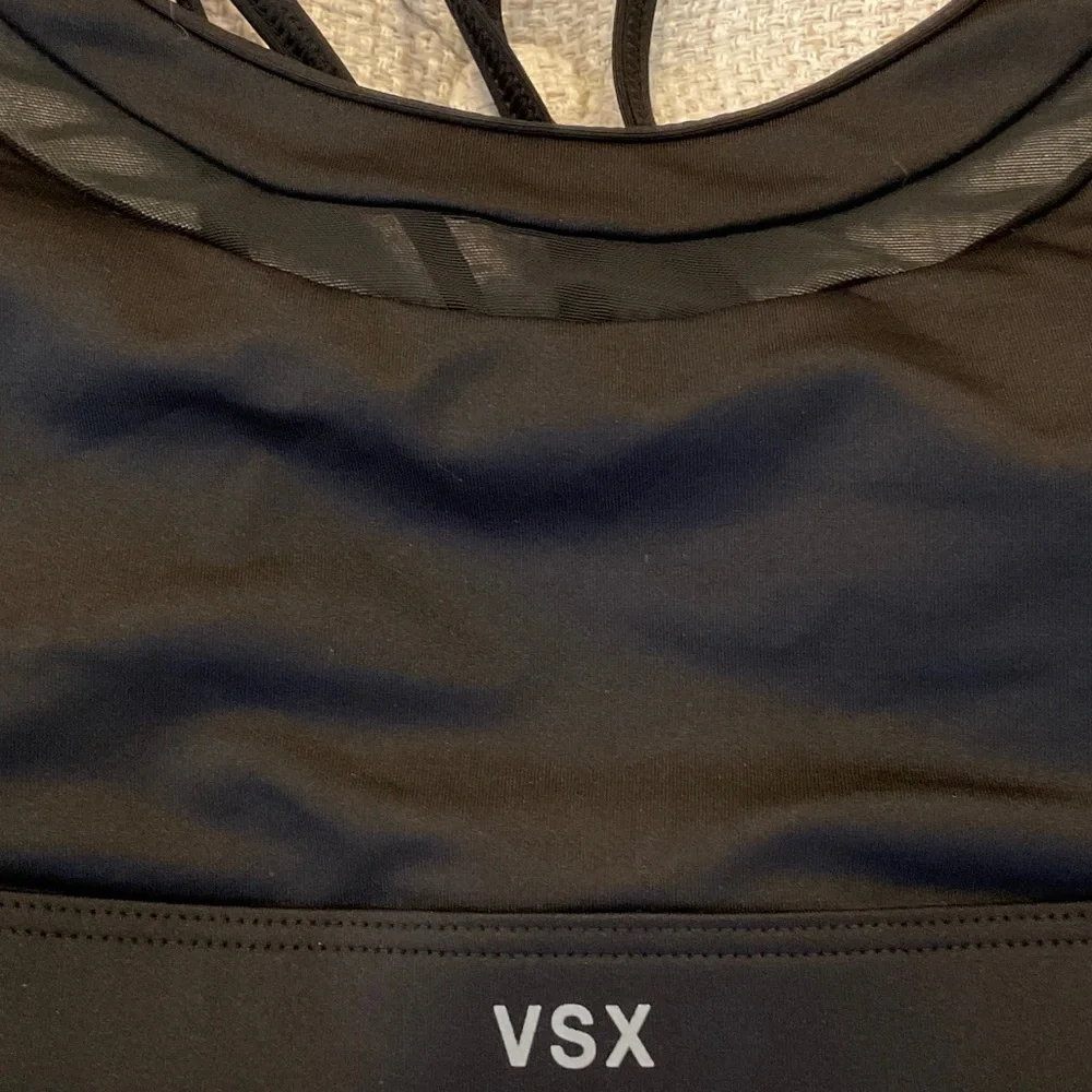 VSX Black Mesh Detail Sports Bra